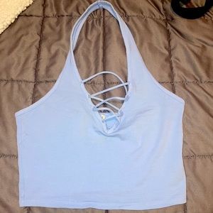 Baby Blue EXPRESS halter top